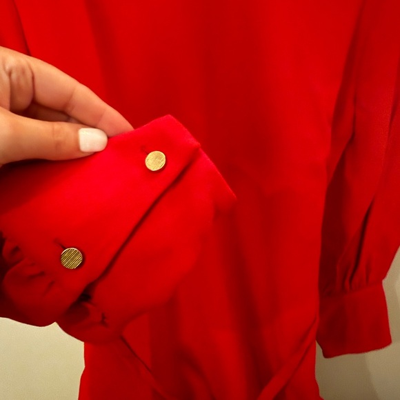 NEW with tags. Banana Republic red long sleeve dress. - Picture 6 of 8